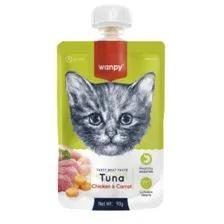 Лакомство Wanpy Cat для кошек Мясное пюре из тунца 90 г
