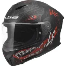 Мотошлем LS2 FF820 Rapid III Kaiju II (S, черный/красный/белый)