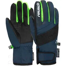 Горнолыжные перчатки Reusch Duke R-Tex Xt Junior 6261212-7712 (р-р 5, Black/Dress Blue/Green)