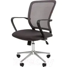 Кресло офисное Chairman 698 хром новый подлокотник (TW-04, серый)