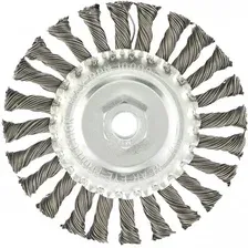 MATRIX 74644 Щетка для УШМ, 125 мм, М14, Плоская, крученая проволока 0,8 мм