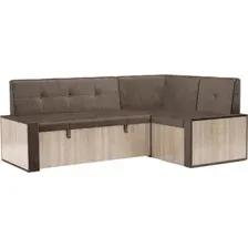 Угловой диван Мебель-АРС Таллин 211x83x141 (бархат шоколадный Star Velvet 60 Cofee)