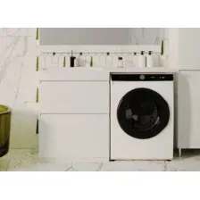 Тумба с умывальником Symbolite Даллас 130 Люкс Plus + Даллас 130x48.2 (левый, эмаль белый)