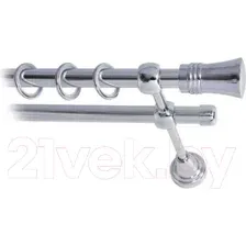 Карниз для штор Lm Decor Гиро 071 2р гладкий (хром, 4м)