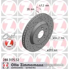 Тормозной диск Zimmermann 280317552