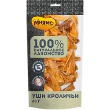 Лакомство для собак Мнямс Уши кроличьи / 706004 (65г)