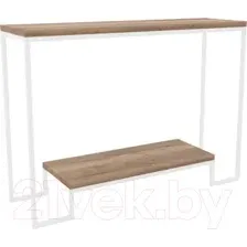 Консольный столик Hype Mebel Голд 80x35 (белый/дуб галифакс натуральный)