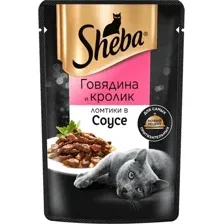 Пресервы Sheba Ломтики в соусе. Говядина и кролик 75 г