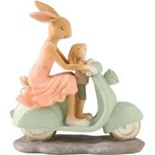 Статуэтка Sima-Land Зайки. Мама с сыном на мопеде / 10583214