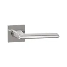 Ручки дверные Ajax K.JS51. Stick SN/WH-19 матовый никель/белый