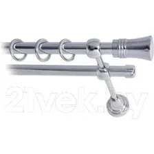 Карниз для штор Lm Decor Гиро 071 2р гладкий 25/16мм (хром, 3.2м)