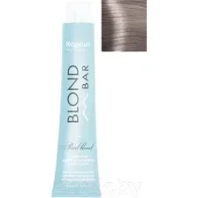 Крем-краска для волос Kapous Blond Bar с экстрактом жемчуга 017 (алмазное серебро)