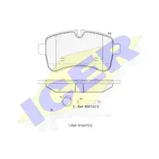 Тормозные колодки дисковые задняя ось ICER 141837-203