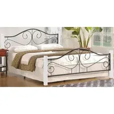 Кровать Halmar Violetta 160x200 (белый/черный)