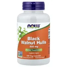 Черный Орех 500 мг (Black Walnut Hulls),  NOW FOODS, 100 капс
