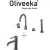 Комплект смесителей Oliveeka OL-669017+88139017-BGM (матовый оружейный металл)