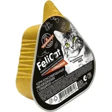 Влажный корм для кошек FeliCat С говядиной (100г)