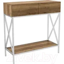 Консольный столик Hype Mebel Лесс 100x40 (белый/дуб галифакс олово)