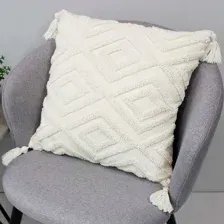 Наволочка декоративная MATEX Tufted / ALEX-020 (слоновая кость/топленое молоко)