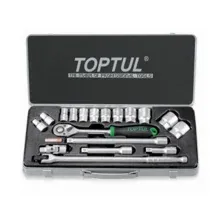 Набор инструментов 1/2" 6 граней 18 предметов TOPTUL (GCAD1802)