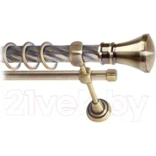 Карниз для штор Lm Decor Люксор 101 2р витой 25/16мм (антик, 3м)