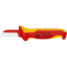 9854 Нож для кабелей прямой, диэлектрический VDE 190 mm KNIPEX, шт.