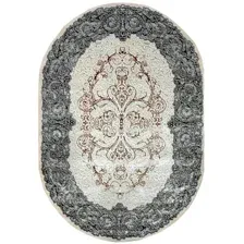 Ковер для жилой комнаты Bossan Rome 3281A-KGRI-BEJ-OVAL (2x2.9)