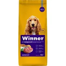 Сухой корм для собак Мираторг Winner для взрослых собак средних и крупных пород с говядиной (8кг)