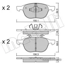 Тормозные колодки Metelli 2205341