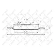 Тормозной диск STELLOX 6020-3717-SX полный , задняя ось