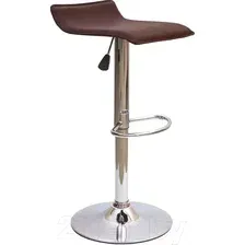 Стул барный AksHome Slim  (экокожа коричневый/хром)