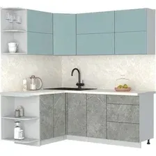 Кухонный модуль Интерлиния Мила Матте 1.5x2.0 А (океан/керамика/опал светлый)