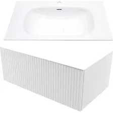 ЗОВ Тумба с умывальником Кито 80 K80LW0MFWPM-M115W80 (флавио белый)