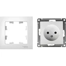Розетка Systeme Electric AtlasDesign ATN000141 + ATN000101 (белый/белый)
