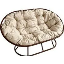 Садовый диван M-Group Мамасан 12100201 (коричневый/бежевая подушка)