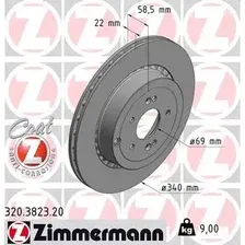 Тормозной диск ZIMMERMANN 320.3823.20 вентилируемый , задняя ось