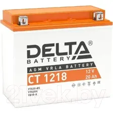 Мотоаккумулятор DELTA AGM СТ 1218 YTX20-BS / YTX20H / YB16-B-CX / YB16-B / YB18-A (20 А/ч)