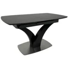Стол НОТР ДАМ MODERNE 1400(1800)*850 камень черный Greys Black /черный матовый