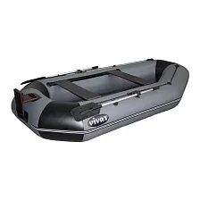 Надувная лодка Vivax К280Т с полом-книгой (без киля, серый/черный)