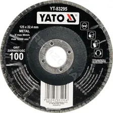 YT83291 Круг шлифовальный лепестковый выпуклый, 125 мм, 22.4 мм, P36 YATO