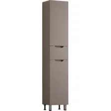 Шкаф-пенал для ванной Symbolite Остин 36 Plus 1 ящик (тауп темный, эмаль)