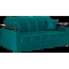 Диван Мебель-АРС Аккордеон Бакли НПБ 140x200 (бархат сине-зеленый Star Velvet 43 Black Green)