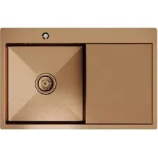 Мойка кухонная Mixline Pro 552921 (бронза, с сифоном)