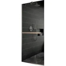 Душевая стенка MaybahGlass 195x89 MGD-735-5у (графитовое стекло/хром матовый)