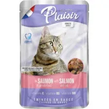 Plaisir Кусочки в соусе для кошек (Лосось и треска) 100 г