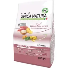 Корм для собак Unica Natura Mini, утка/рис, 800 г