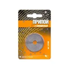 Припой ПОС 61 трубка, спираль ф1мм, с канифолью в блистере (Векта)