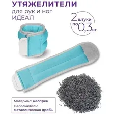 Комплект утяжелителей Indigo Идеал 2x0.3 кг SM-408/0,3 (бирюзовый)