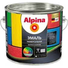 Эмаль Alpina Универсальная. База 1 (2.5л, шелковисто-матовый)