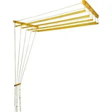Сушилка для белья Comfort Alumin Потолочная Алюминиевая Gold Premium 5 прутьев 1.7 м (золото)